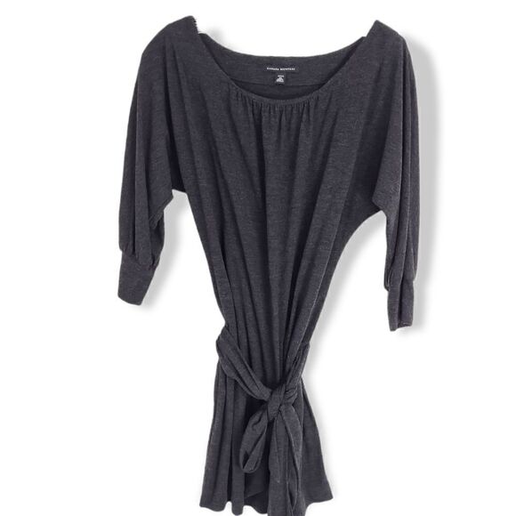 Banana Republic Grey Sweater Tunic Tee Belted Jersey Knit XS‎ - Picture 1 of 10